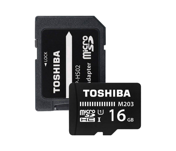 Karta pamięci TOSHIBA 16GB microSD M203 UHS I 100Mb/s THN-M203K0160EA - 1385827 - zdjęcie 2